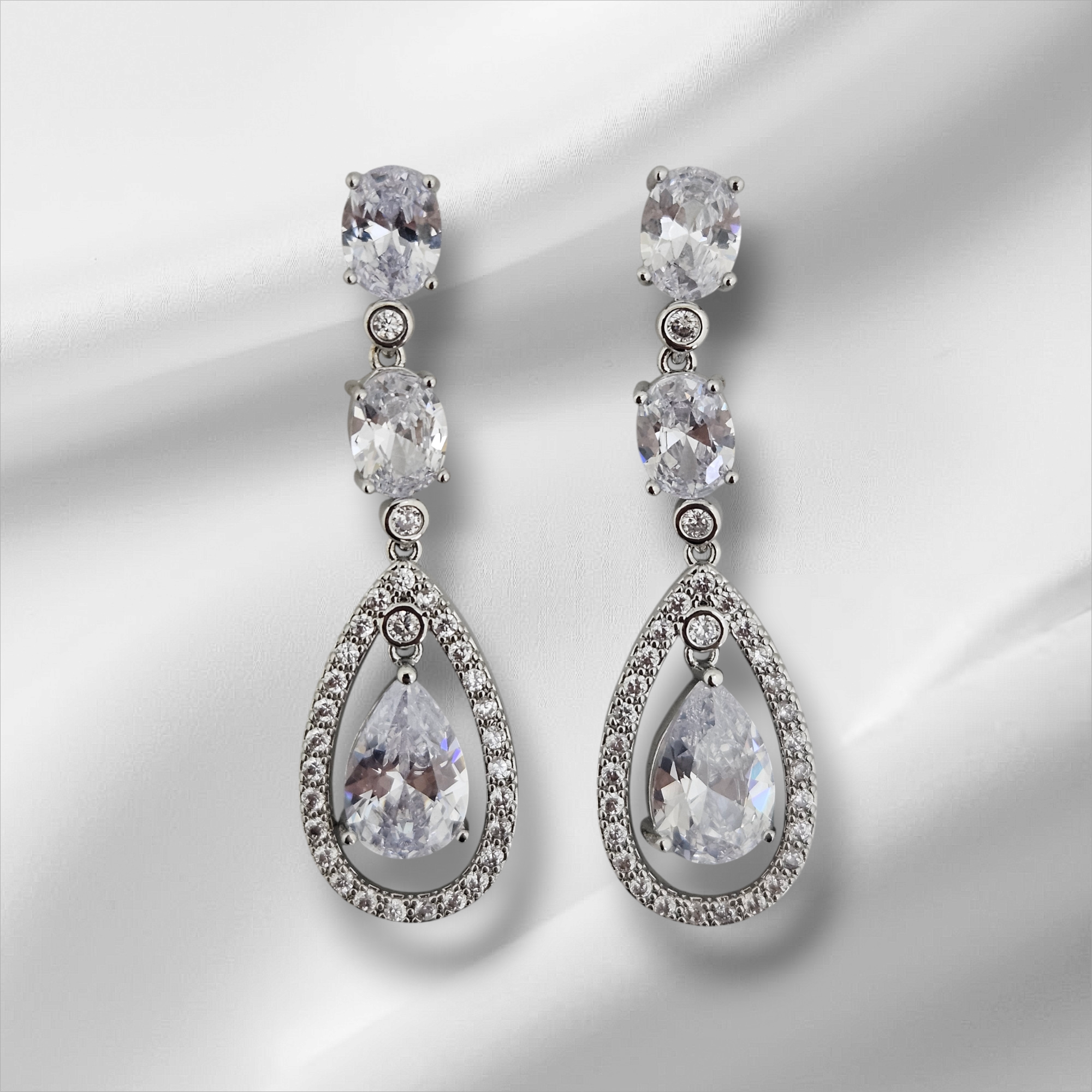 Aretes de circonia de plata Aretes de circonia de plata