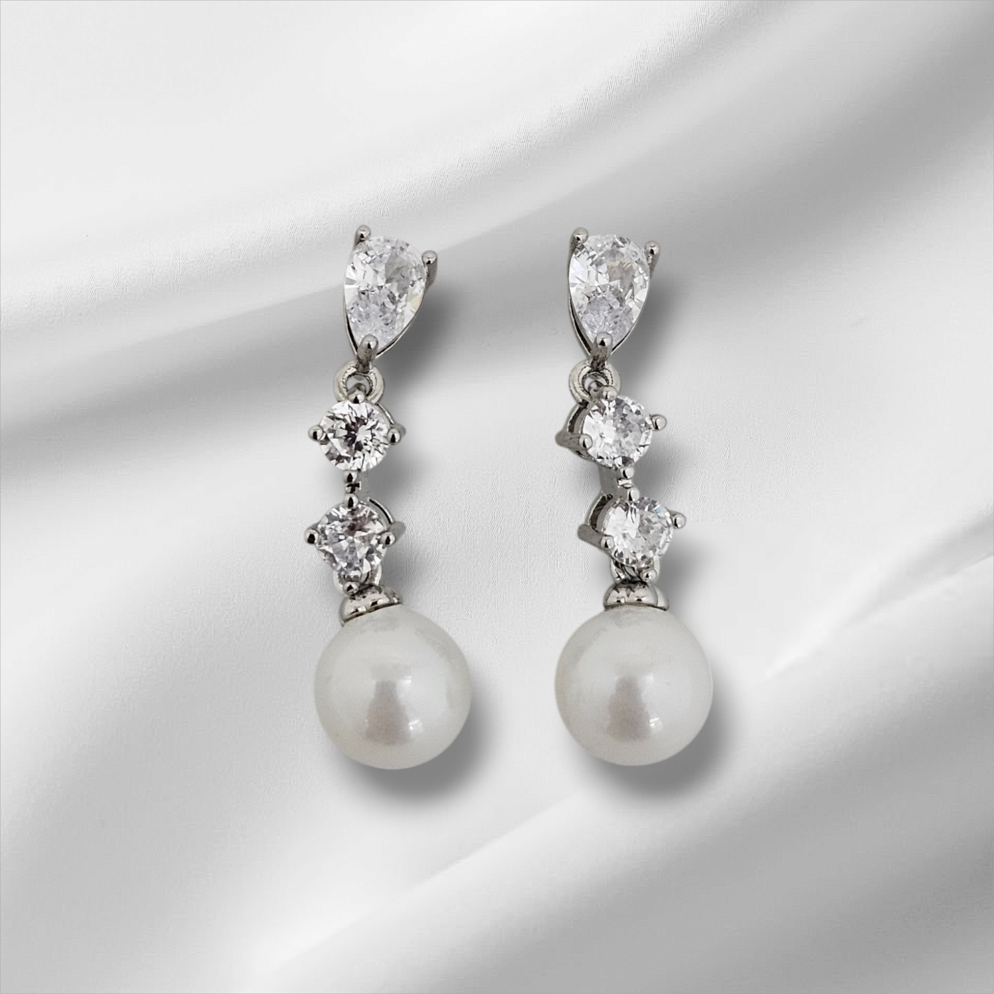 Aretes de circonia para novia
